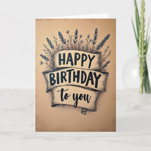 Cartão de Aniversário em Pergaminho