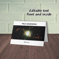 cartão de aniversário em português texto astronomi