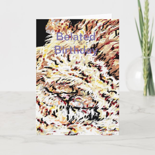 Cartão de Aniversário Encantado/Leão (Frente)