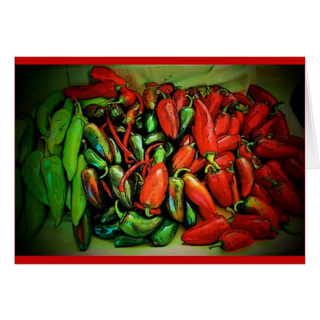 Cartão de aniversário encarnado (Frente Horizontal)