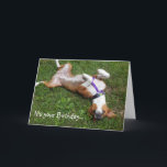 Cartão de Aniversário Engraçado<br><div class="desc">Um cartão de aniversário engraçado com um Beagle Boxer Mix. Perfeito para amantes de cães!</div>