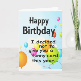 Cartão de Aniversário Engraçado