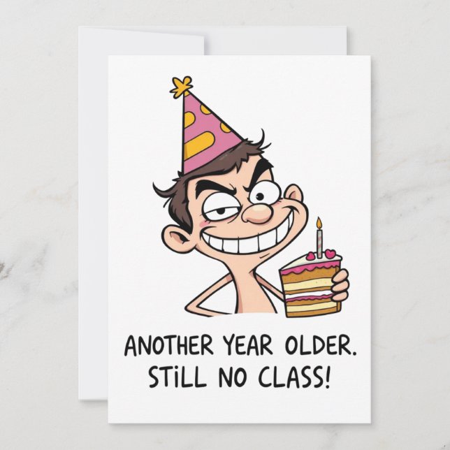 Cartão de Aniversário Engraçado (Frente)