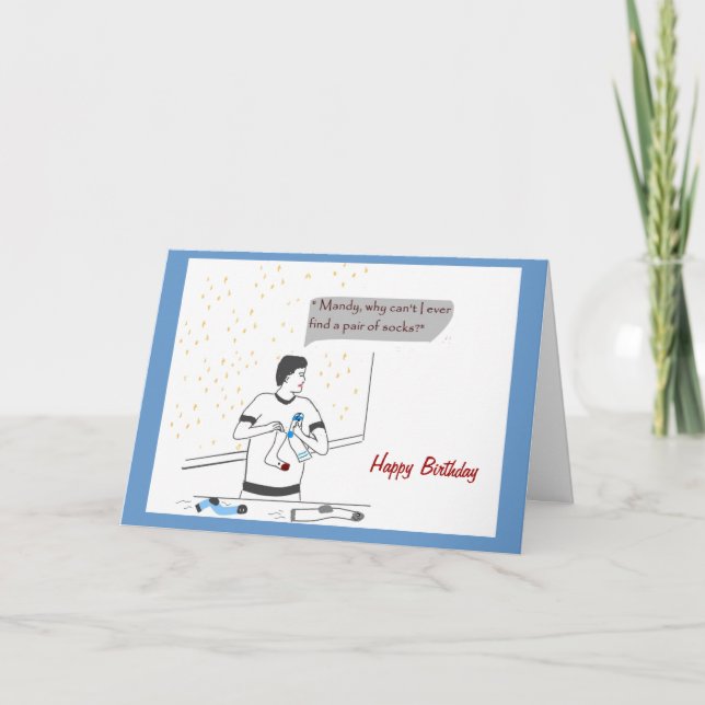 Cartão de aniversário engraçado (Frente)