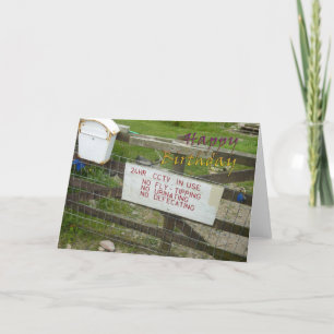 Cartão de aniversário engraçado