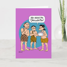Cartão de Aniversário Engraçado "Bolo com Fogo"