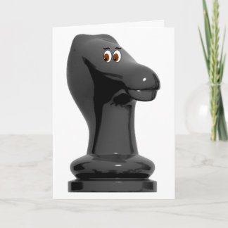 Cartão de Aniversário Engraçado Chess Knight