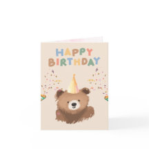 Cartão de aniversário engraçado com cores encantad