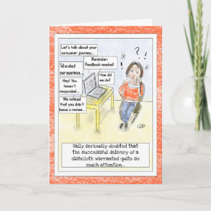 Cartão de aniversário engraçado com desenho animad