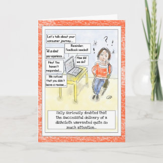 Cartão de aniversário engraçado com desenho animad