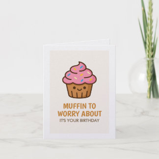 Cartão de aniversário engraçado com muffins – cart