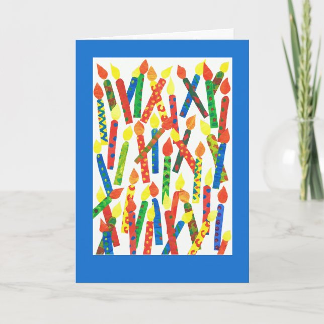 Cartão de aniversário engraçado com velas (Frente)