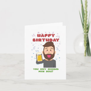 Cartão de Aniversário Engraçado da Besta