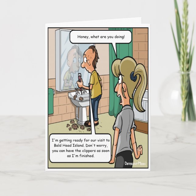 Cartão de Aniversário Engraçado da Ilha Baleeira (Frente)