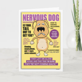 Cartão de aniversário engraçado da Nervo Dog Magaz