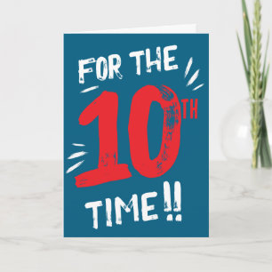 Cartão de Aniversário Engraçado de 10 Anos para Ad