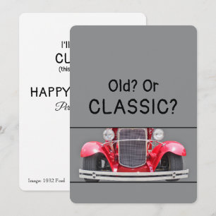 Cartão de aniversário engraçado de 1932 Ford Antig