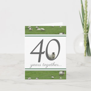 Cartão de aniversário engraçado de 40 anos de rubi