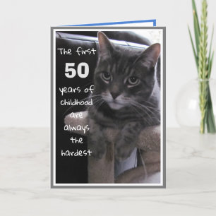 Cartão de aniversário engraçado de 50 anos para ga