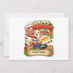 Cartão de Aniversário Engraçado de Chef - Personal