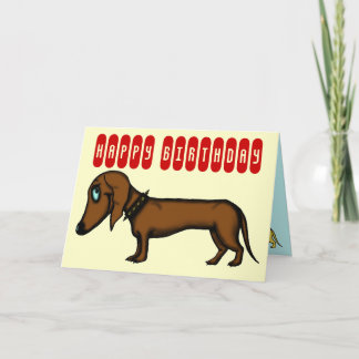Cartão de aniversário engraçado de Dachshund