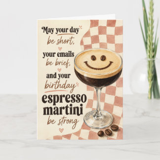 Cartão de aniversário engraçado de Espresso Martin
