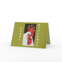 Cartão de aniversário engraçado de frango de todos