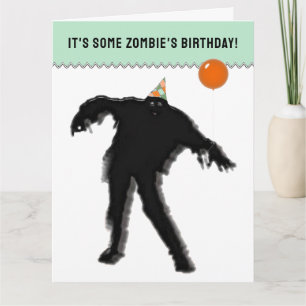 Cartão de aniversário engraçado de Halloween em ou