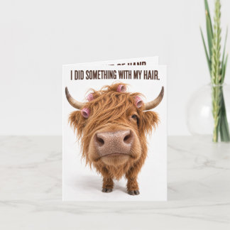 Cartão de Aniversário Engraçado de Vaca das Terras