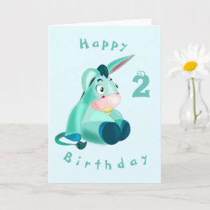 Cartão de Aniversário Engraçado do Baby Donkey - P