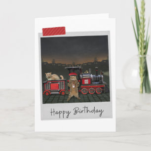 Cartão de Aniversário Engraçado do Comboio