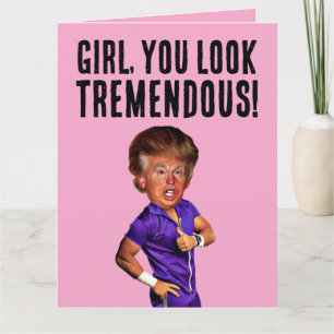 CARTÃO DE ANIVERSÁRIO ENGRAÇADO DO DONALD TRUMP PA