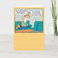 Cartão de aniversário engraçado do forte do