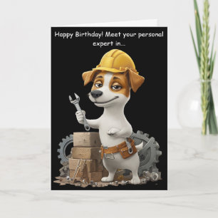 Cartão de aniversário engraçado do Jack Russell fa