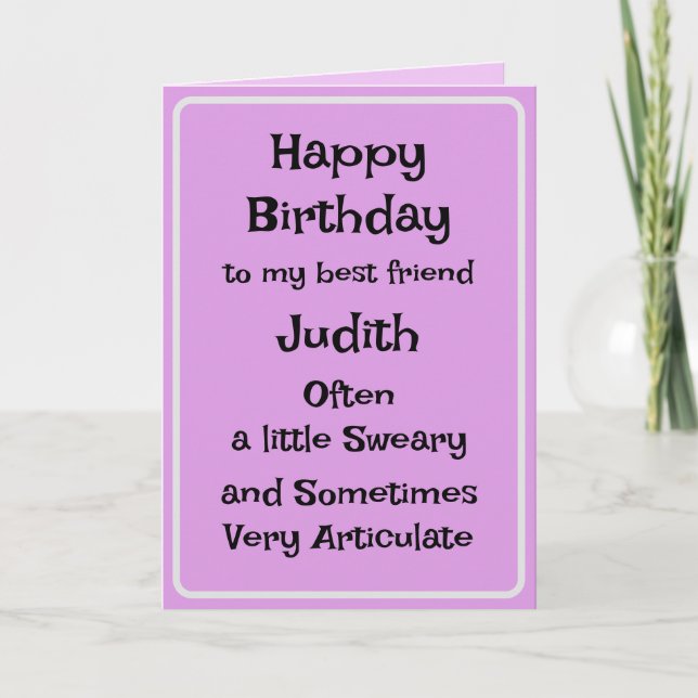 Cartão de Aniversário Engraçado do Melhor Amigo (Frente)
