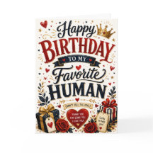 Cartão de Aniversário Engraçado do Meu Humano Favo