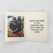 Cartão de aniversário engraçado do papai 'O MELHOR