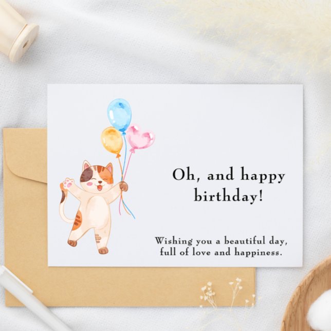 Cartão de Aniversário Engraçado e bonito (Funny & Cute Birthday Card)