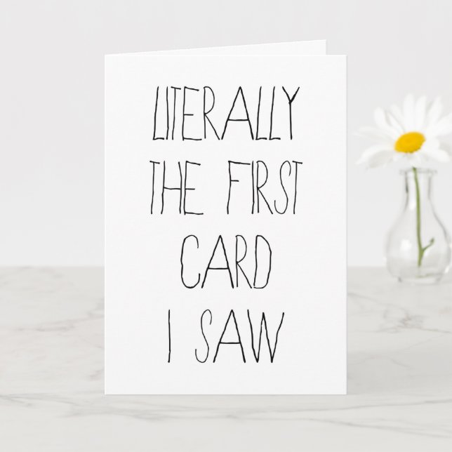 Cartão De Aniversário Engraçado Literalmente O Pri (Planta pequena)