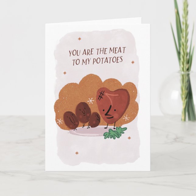 Cartão de aniversário engraçado ou de Valantines,  (Frente)