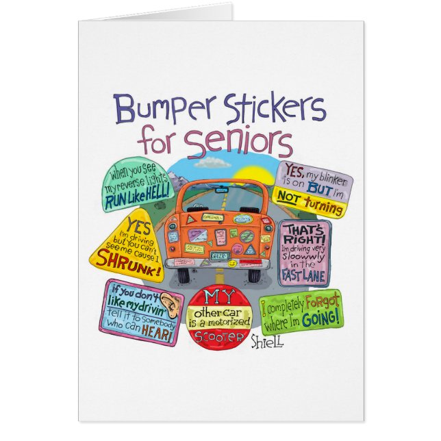 Cartão de Aniversário Engraçado "Over Hill" (Frente)