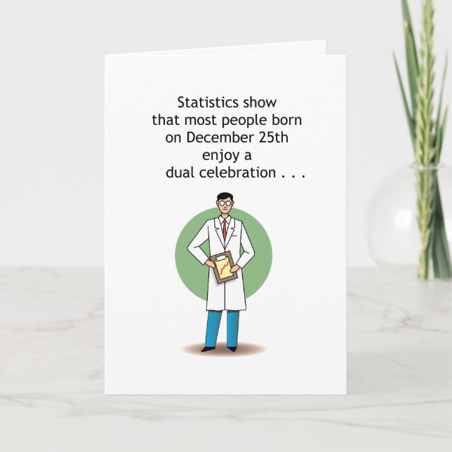 Cartão de Aniversário Engraçado para 25 de Dezembr (Frente)