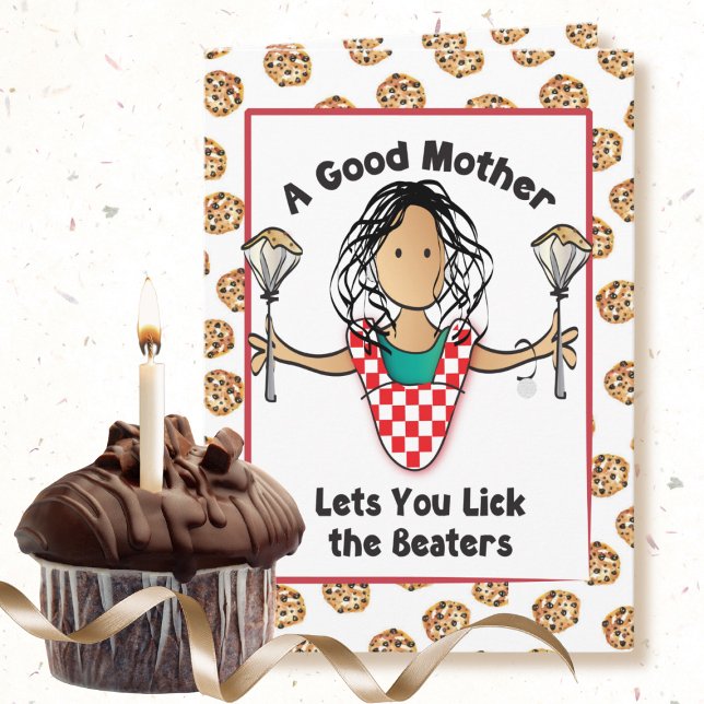 Cartão de aniversário engraçado para a mãe (Criador carregado)