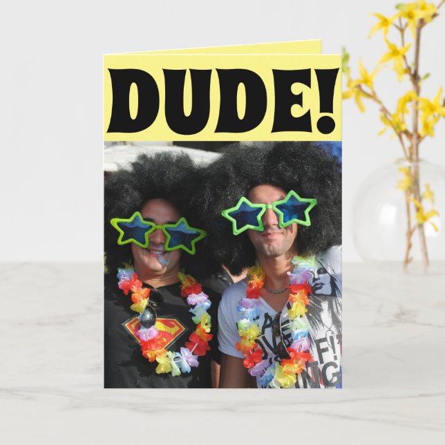 CARTÃO DE ANIVERSÁRIO ENGRAÇADO PARA ELE (Flor Amarela)