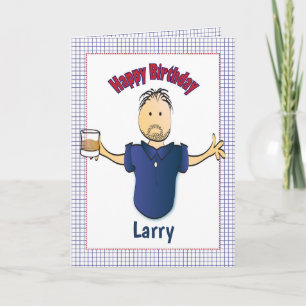 Cartão de aniversário engraçado para ele com bebid