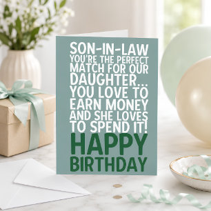 Cartão de Aniversário Engraçado para Genro Piada d