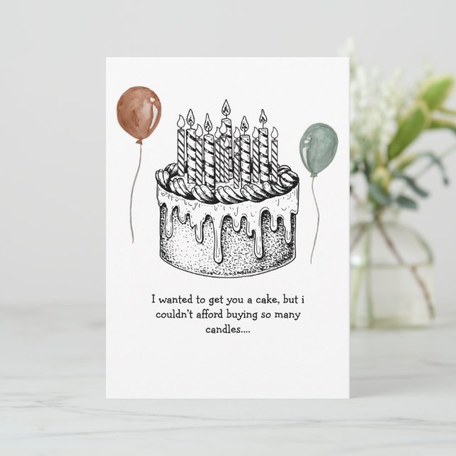 Cartão De Aniversário Engraçado Para O Vovô, Pai (Em pé/Frente)