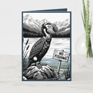 Cartão de aniversário engraçado para pescadores