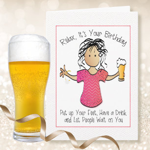 Cartão de aniversário engraçado personalizado p