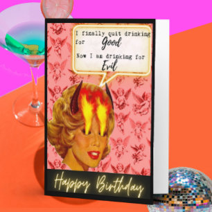 Cartão de aniversário engraçado retrô melhor amiga